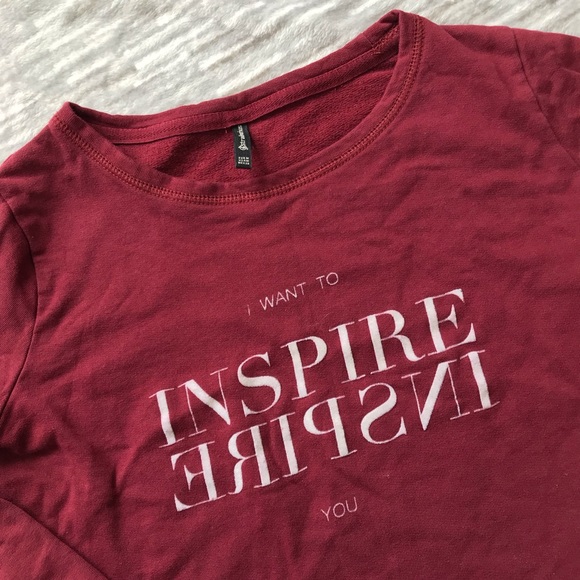 Graphic Burgundy Inspirational Crewneck Sweatshirt - Picture 4 of 5